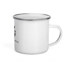 Load image into Gallery viewer, Spotted Dog Coffee Enamel Mug
