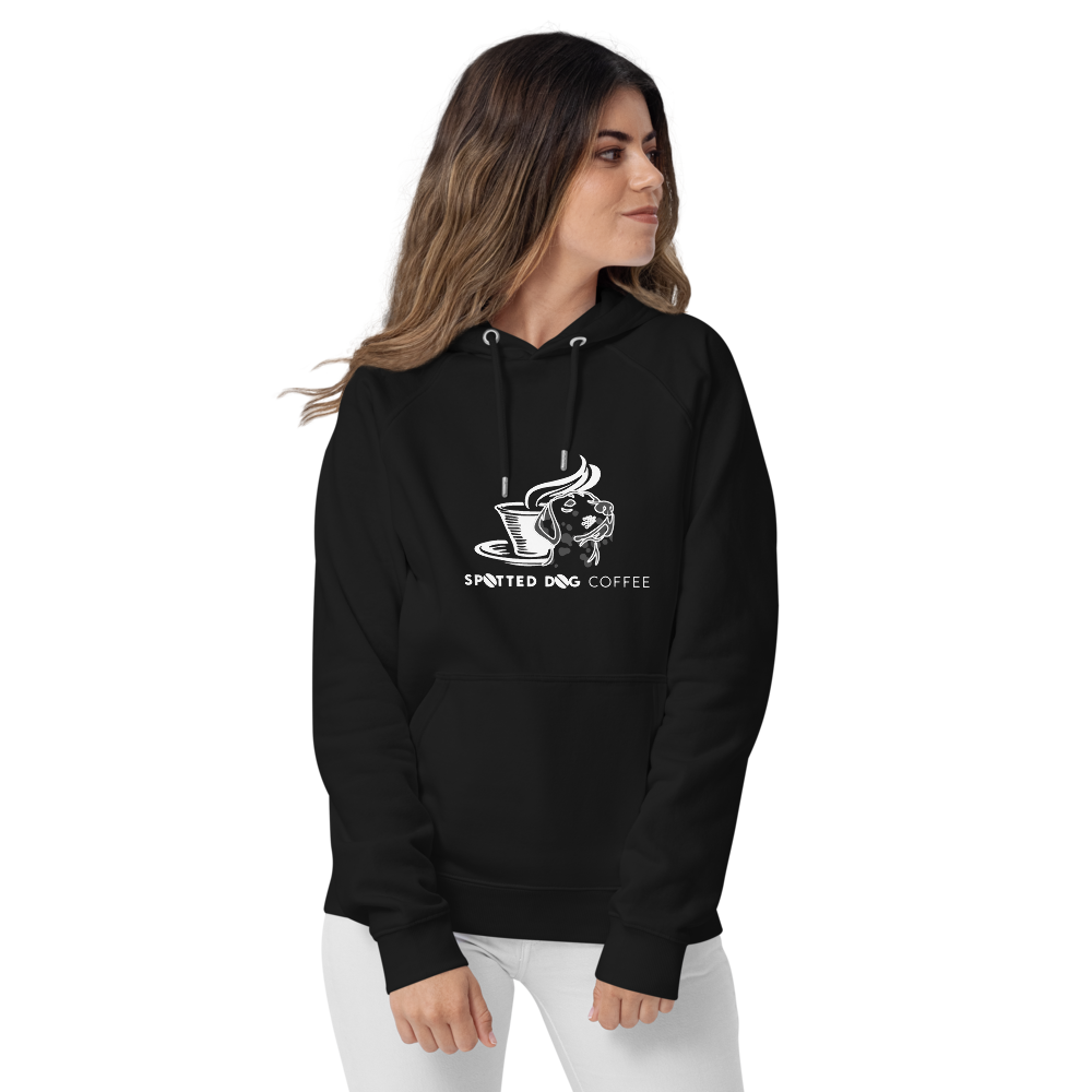 Spotted Dog Coffee Printed Unisex Eco Raglan Hoodie