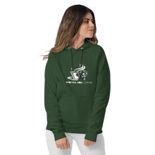 Load image into Gallery viewer, Spotted Dog Coffee Printed Unisex Eco Raglan Hoodie
