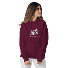 Load image into Gallery viewer, Spotted Dog Coffee Printed Unisex Eco Raglan Hoodie
