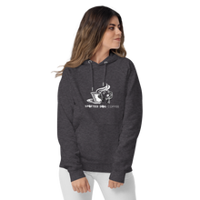 Load image into Gallery viewer, Spotted Dog Coffee Printed Unisex Eco Raglan Hoodie
