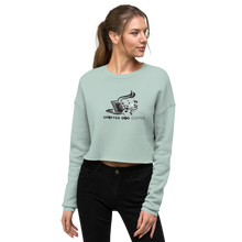 Load image into Gallery viewer, Spotted Dog Coffee Printed Crop Sweatshirt
